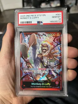 Monkey D. Luffy Leader ST21-001 Starter Deck Gear 5 2025 Foil LOW POP!!! PSA 10 - Image 1