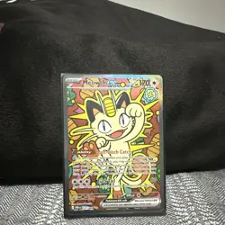 Pokemon Meowth EX Full Art Holo Basic POR 121/088 Cat Pokemon TCG Card - Image 1