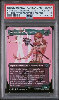 Vanille, Cheerful l'Cie (Borderless) Final Fantasy Foil PSA 10 MTG - Image 1