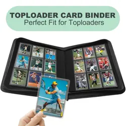 9 Pocket Toploader Binder for 360 3" x 4" Cards, Waterproof PU Leather | Card - Image 5
