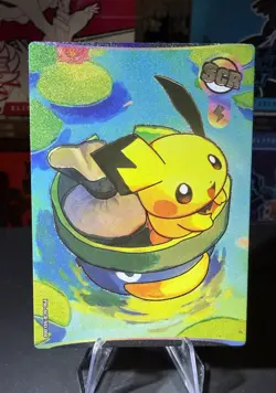 Pokemon Pichu & Lotad SCR Holo Custom Collectible Card - Image 1