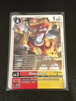 4X Digimon Card Game Shoutmon BT19-008 Release Special Booster 2.5 - Image 1