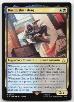 Basim Ibn Ishaq 49 ACR Universes Beyond: Assassin's Creed Magic MTG NM - Image 1