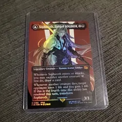 MTG Foil Sephiroth Fabled SOLDIER 0382 Borderless NM Final Fantasy FIN 382 - Image 1
