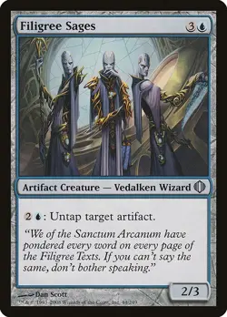 Filigree Sages 1x FOIL MtG FOIL Shards of Alara SP/NM - Image 1