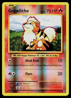 Pokemon Card - Growlithe XY - Evolutions 17/108 Common Reverse Holo - Image 1