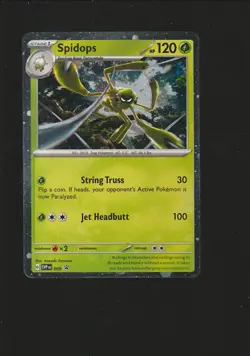 Pokemon Spidops SVP009 Scarlet & Violet Cosmos Holo Black Star Promo TCG - Image 1