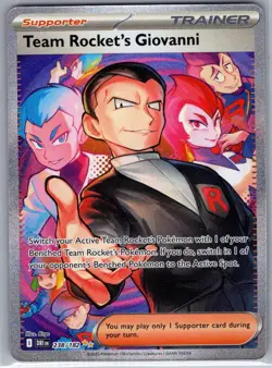 Team Rocket's Giovanni 238/182 SIR SV10: Destined Rivals - Pokemon Card - NM - Image 1