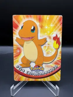 CHARMANDER 1999 Topps Pokemon TV Non Holo Animation 1st Series Blue Logo #4 MP - Image 1