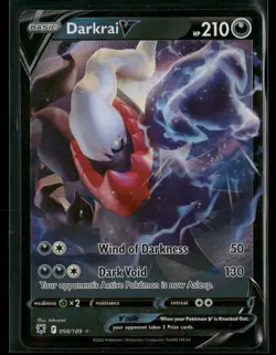 Darkrai V 098/189 Holo V Rare Astral Radiance Pokemon Near Mint - Image 1