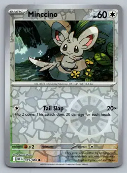 Pokemon TCG SV: Black Bolt Minccino 075/086 Reverse Holo - Image 1