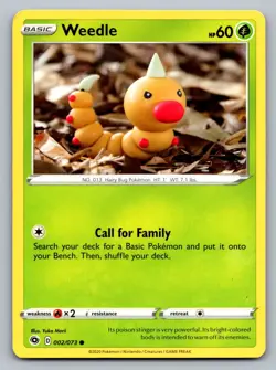 Pokemon TCG Champion's Path Weedle 02/73 - Image 1