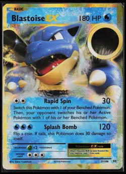 Blastoise EX 21/108 Holo EX Rare Evolutions Pokemon Near Mint - Image 1