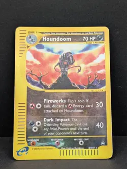 Houndoom 015/147 Aquapolis Reverse Holo Rare Pokemon TCG Nintendo MP - Image 3