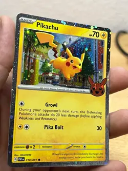Pikachu 018/091 Holo Holo Rare Pokemon (Cosmos Holo Swirl) NM/M - Image 1