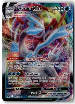 Kyurem VMAX 049/196 Holo VMAX Rare Lost Origin Pokemon NM b3 - Image 1