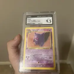 Pokemon Gengar Fossil 1st Edition NON Holo Rare #20 CGC 9.5 Mint + - Image 1