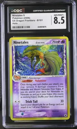 NINETALES 8/101 HOLO EX DRAGON FRONTIERS POKEMON CGC 8.5 NM/MINT+ - Image 1