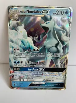 Alolan Ninetales GX 22/145 Guardians Rising Holo Ultra Rare Pokemon LP - Image 1