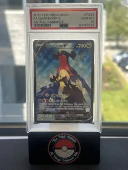 2022 POKEMON SWORD & SHIELD ASTRAL RADIANCE #TG23 FULL ART/GARCHOMP V PSA 10 - Image 1