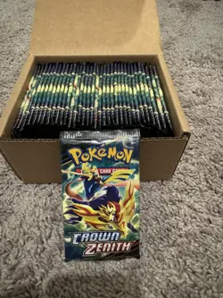 Crown Zenith Booster Pack factory Sealed Pokemon ships next day - Image 1