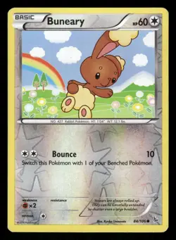 Buneary 84/106 DMG Common Reverse Holo Flashfire 2014 Pokemon TCG - Image 1