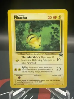 2000 Pokemon Pikachu Promo 27 Black Star WOTC - Image 1