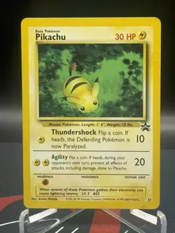2000 Pokemon Pikachu Promo 27 Black Star WOTC - Image 2