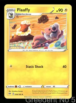 Flaaffy 056/189 Uncommon Darkness Ablaze Pokemon Near Mint - Image 1