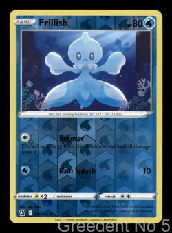 Frillish 041/163 Common Battle Styles Pokemon Reverse Holo Lightly Played - Image 1