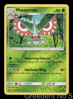 Masquerain 16/168 Uncommon Celestial Storm Pokemon Reverse Holo Lightly Played - Image 1