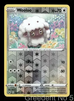 Wooloo 153/202 Common Sword & Shield Pokemon Reverse Holo Near Mint - Image 1