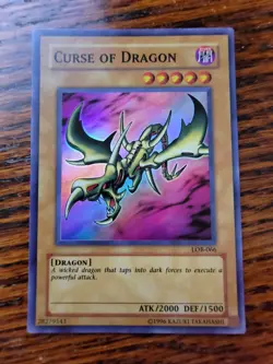 Yugioh! Curse of Dragon - LOB-066 - Super Rare - Unlimited Edition LP! - Image 1