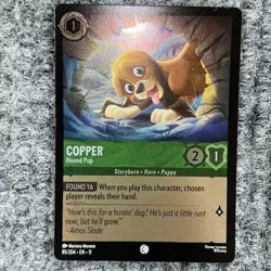 Disney Lorcana Winterspell Copper Hound Pup 85/204 Common Foil Near Mint - Image 2