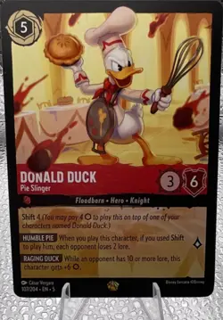 Disney Lorcana Donald Duck - Pie Slinger 107/204 Legendary - Image 1