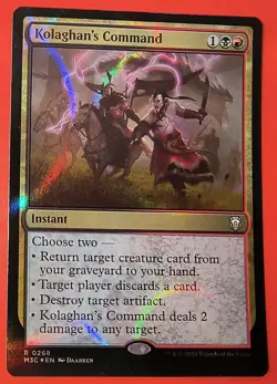 MTG,MAGIC: Kolaghan's Command, Ripple Foil, M3C, NM, RARE 0268 - Image 1