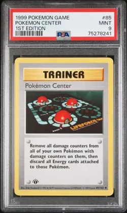 1999 POKEMON BASE SET 1ST EDITION #85 POKEMON CENTER PSA 9 - Image 1