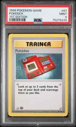 1999 POKEMON BASE SET 1ST EDITION #87 POKEDEX PSA 9 - Image 1