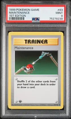 1999 POKEMON BASE SET 1ST EDITION #83 MAINTENANCE PSA 9 - Image 1