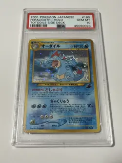 2001 PSA 10 Gem Mint Japanese Pokemon Feraligatr Holo Totodile Side Deck Promo - Image 1