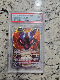 Pokemon 2023 SWSH BSP FA/Lucario VSTAR Crown Zenith #291 PSA 9 - Image 1