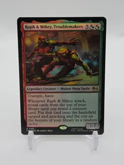 Raph & Mikey, Troublemakers - TMT - Foil - Rare - NM - Image 1