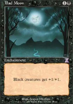 MTG Bad Moon, Timeshifted, Damaged, English - Image 1