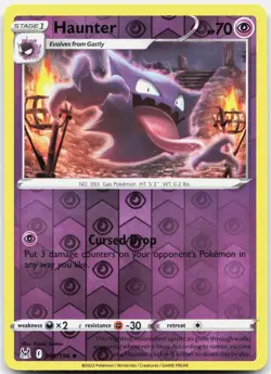 Haunter 065/196 Uncommon Lost Origin Pokemon Reverse Holo Near Mint - Image 1