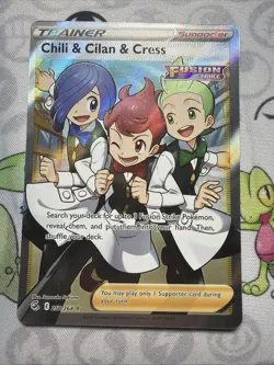 Chili & Cilan & Cress 258/264 Ultra Rare Fusion Strike Holo NM - Image 1