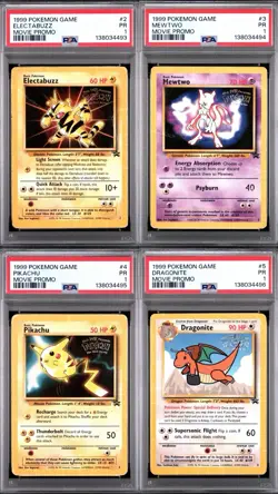 1999 Pokemon Movie Black Star Promo Sequential Set PSA 1 PR POOR #2 #3 #4 #5 - Image 1