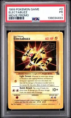 1999 Pokemon Movie Black Star Promo Sequential Set PSA 1 PR POOR #2 #3 #4 #5 - Image 2