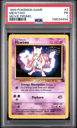 1999 Pokemon Movie Black Star Promo Sequential Set PSA 1 PR POOR #2 #3 #4 #5 - Image 4