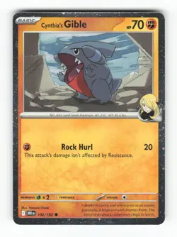 Cynthia's Gible (Cosmos Holo) 102/182 Pokemon Holo NM - Image 1