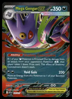Mega Gengar ex 056/094 Double Rare Phantasmal Flames Pokemon NM - Image 1